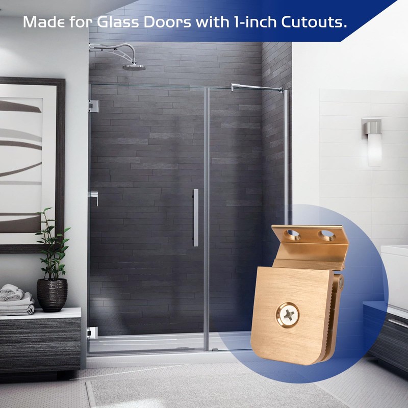 Glass Shower Door Hinges, Brushed Nickel Finish Mini Hinge Glass