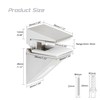Mooche Glass Shelf Bracket Adjustable Shower Brackets Brushed, 2 Pack