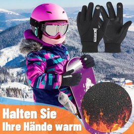 West Biking Children's Cycling Gloves, Winter Warm Gloves, Children's Touchscreen Sports Gloves, 2-12 Years, Non-Slip Riding Gloves, Children, Girls, Boys, Thermal Fleece Gloves, Children (XXL)
