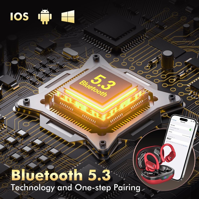 Bluetooth Wireless Earbuds, 2025 Latest Bluetooth Earphones, Bluetooth 5.3, ENC