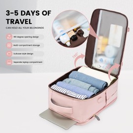 LOVEVOOK Travel Backpack for Women, 40L Carry On Backpack with 3 Packing Cubes,TSA Personal Item Travel Bag Airline Approved, Water Resistant Weekender Overnight Luggage Daypack, Fits 17 Inch Laptop