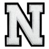 Letter N - Chenille Stitch Varsity Iron-On Patch by pc,