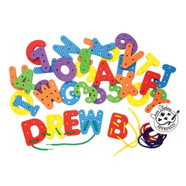Chenille Kraft WonderFoam Lacing Letters and Numbers PAC4466, Colors May Vary, Approx. 2-3/4", 40 Count