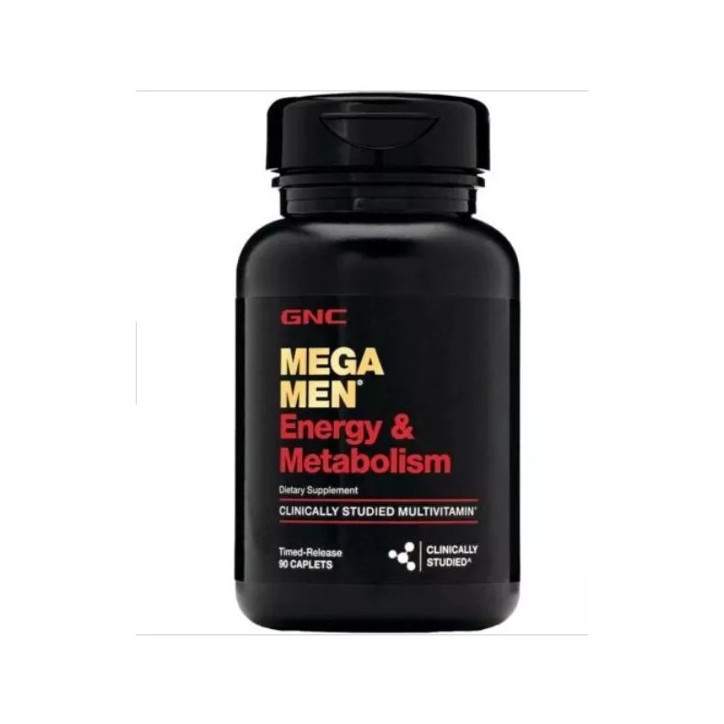 GNC Mega Men Energy & Metabolism Dietary Supplement 90 Caplets