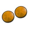 Partuto 2 Pcs Universal Motorcycle Reflector - Plastic Orange