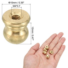 PATIKIL M4x10x12mm Cap Nut, 15 Pack Acorn Nut Screw Knob Cap Insert Bolt Cover Female Thread Knurled Decorative Hardware Fittings Lamp Light Fixtures