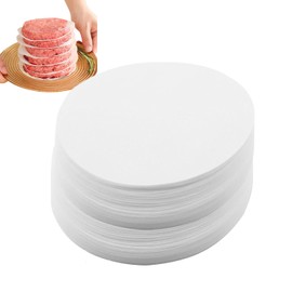 Uskerb 500-Pack Burger Paper Sheets C 11cm Round Non-Stick Wax Papers for Food Separation and Wrapping
