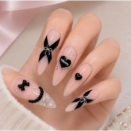 Chic princess handmade nail tips - Paddy A / 시크 프린세스 수제네일팁 - 패디A