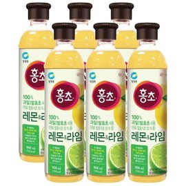 Cheongjungwon 대상 청정원 홍초 레몬라임 900ml x 6개 Daesang Cheongjeongwon Hongcho Lemon Lime 900ml x 6 bottles