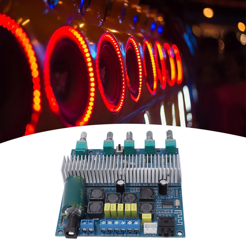 Subwoofer Amplifier Board High Power Bluetooth Audio Amp DC12V‑24V 2.1