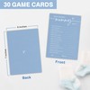 Nuckxy Minimalism Blue Baby Shower Game Cards, Who Knows Mommy
