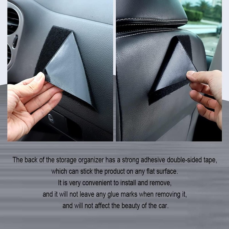 WEZCHUGHAOL Car Side Pocket Organizer, PU Leather Storage Pocket Pouch