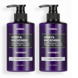 Kundal Protein Treatment 2 Piece Set 500ml All Skin Types Baby Powder Korea - Basic / 쿤달 단백질 트리트먼트 2개 세트 500ml 모든피부 베이비파우더 한국 - 기본