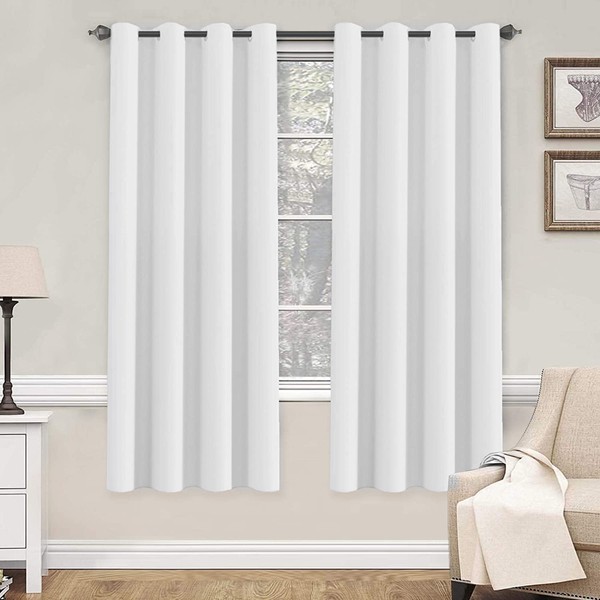 H.VERSAILTEX White Curtains 72 inches Long for Living Room Thermal