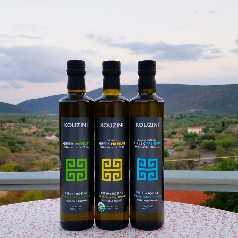 Kouzini Ultra Premium Greek Extra Virgin Olive Oil Trio (3-500