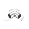 uxcell 4Pcs Rail Elbow Fitting 90 Degree 2-Way Zinc Alloy