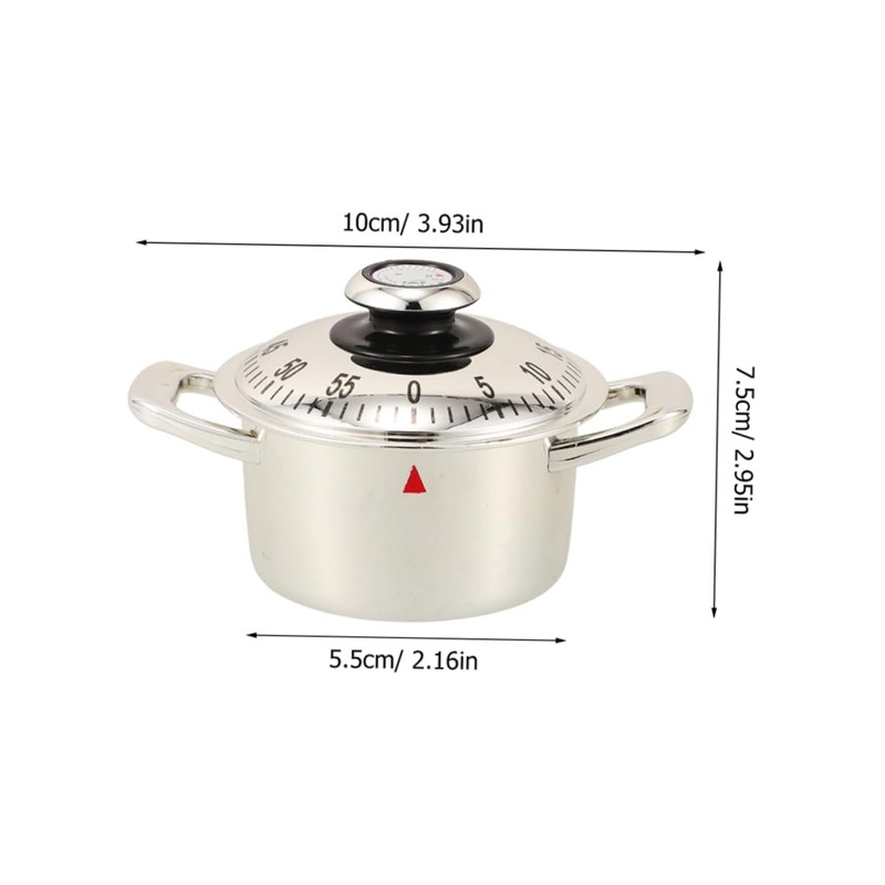 Ciieeo 2pcs Kitchen Timer for Boiling Eggs Manual Countdown Alarm