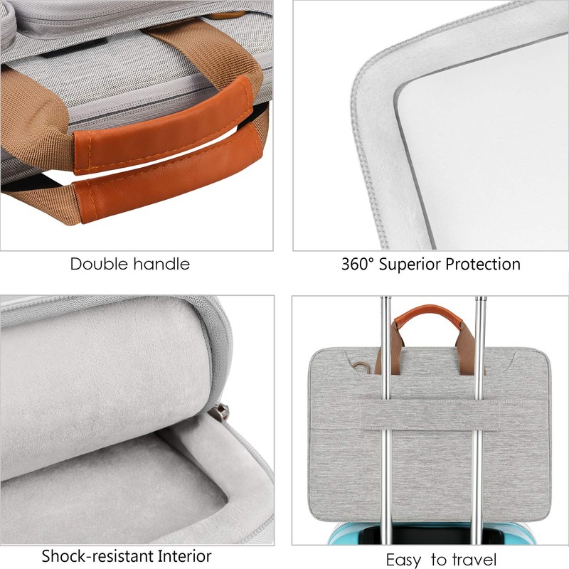 Lacdo 360° Protective Laptop Shoulder Bag for 15 inch New