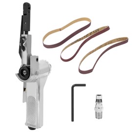 10mm Pneumatic Belt Sander, Pneumatic Sanding Machine, Air Polisher Pneumatic Grinder Belt, Air Grinding Polishing Machine Polishing Power Tool, for Furniture Wood Glass Metal 3/8 inch