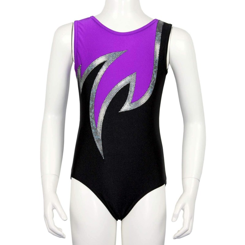 Java Special Shiny Lycra Girls' Gymnastics Leotard Short Sleeve Children's