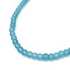Sea Green Anklet, 4mm Frosted Glass Beads on Elastic :