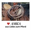 Amesbichler Reitsport AMKA Kinnkette mit Lederschlaufen für WesternTrense Westernreiten 073/32A
