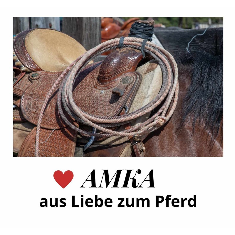 Amesbichler Reitsport AMKA Kinnkette mit Lederschlaufen für WesternTrense Westernreiten 073/32A