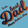 Father's Day Card, Best Dad, text foiled in shiny gold