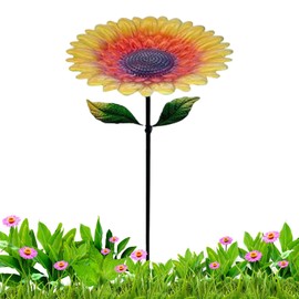 Bird Feeders for Outdoors,Bird Feeder Stick into Ground | Garden Bath Tray Waterer Metal Flower Birdbaths for Yard Lawn Decor Outside House Deck Patio