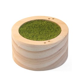 Mini Urn Pet Urn (Grass + Footprint) Memorial Urn for Humans Cats Dogs Rabbits Paw Teeth Hair Urn Urn for Pet Altar Small Urn Keepsake Urn Small Urn (Light Color)