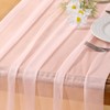 Pink Chiffon Table Runner 118 Inches Blushing Fabric Table Runner