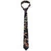 Kebocis Corbata delgada de algodón floral para hombre, Flores-azul marino