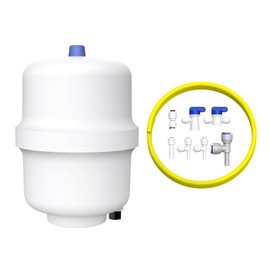 SimPure Small Water Pressure Tank for Tankless Reverse Osmosis System, RO Water Storage Tank with Fittings for Refrigerator, Ice Maker, Suitable for 1/4" and 3/8" Water Pipes
