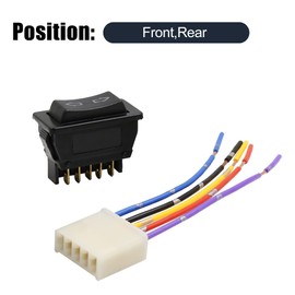 uxcell 1 Set 5 Pin DC 12V Car Power Window Glass Lift Switch with Wire Harness Socket Universal Black Replacement 4 in 1