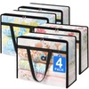 TasticTotes 4 Pack Clear Storage Bags for Comforter, Clothes &