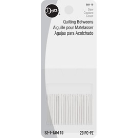 Dritz 56B-10 Quilting Betweens Hand Needles, Size 10 (20-Count), Nickel