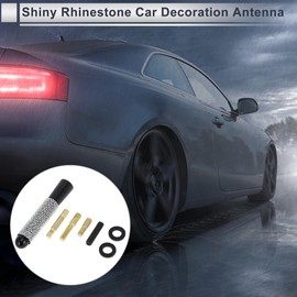 RATCHROLL 1 Set Universal Car Signal Antenna 3.15" Bling Rhinestone Polished Finish Antenna for Decoration Aluminum Alloy Material Colorful