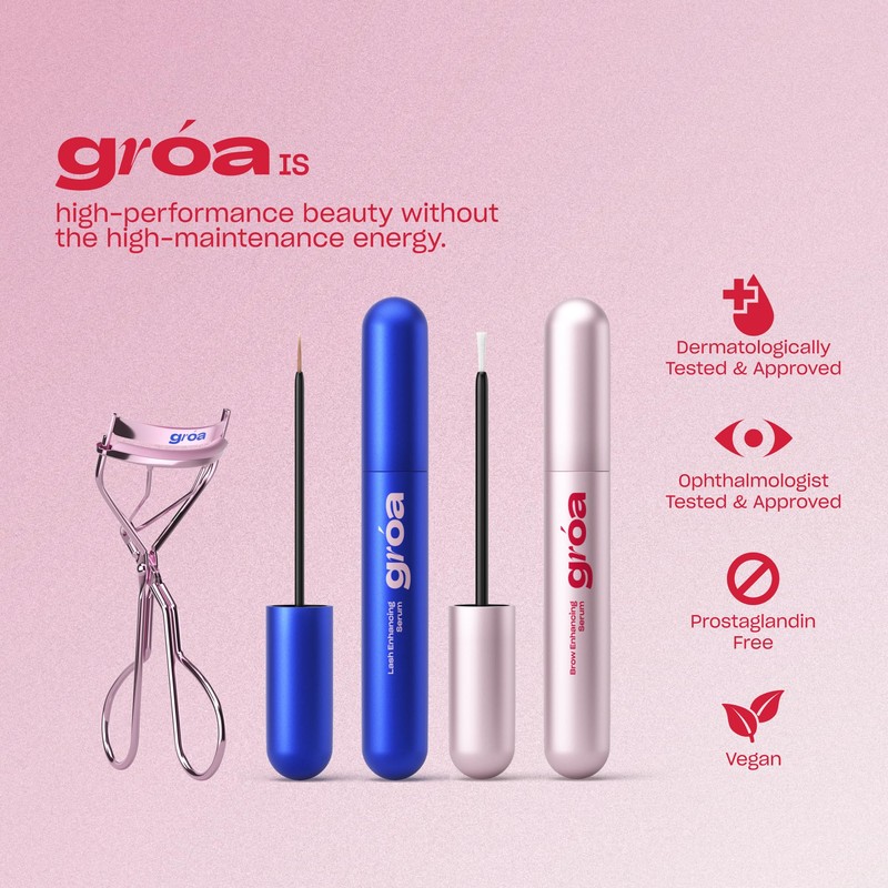 GRÓA Premium Eyelash Curler - Eyelash Curler for Instant Lash