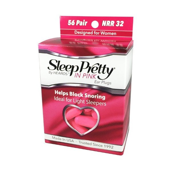 Hearos Sleep Pretty in Pink Women's Ear Plugs, 56 Count