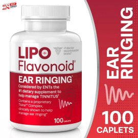 Health Plus Lipo-Flavonoid plus Ear Health Supplement, 100 Caplets