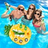 dellyy Pineapple Inflatable Drink Holder, Pool 2-in-1 Drinks and Snack