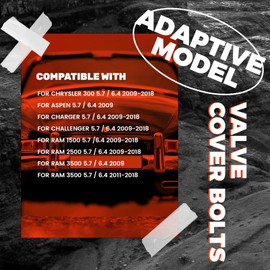 Valve Cover Bolts 53022085AD fits for Mopar Dodge Chrysler 5.7L 6.4L, Engine Valve Cover Mounting Hardware Bolts 10 pcs