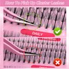 MOTIBACK 50D-100D Cluster Lashes Kit – Wispy Individual Eyelashes for