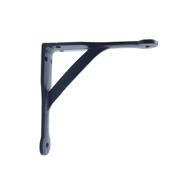 Oakcrafts - Pair of Epoxy Black Gallows Shelf Brackets Antique