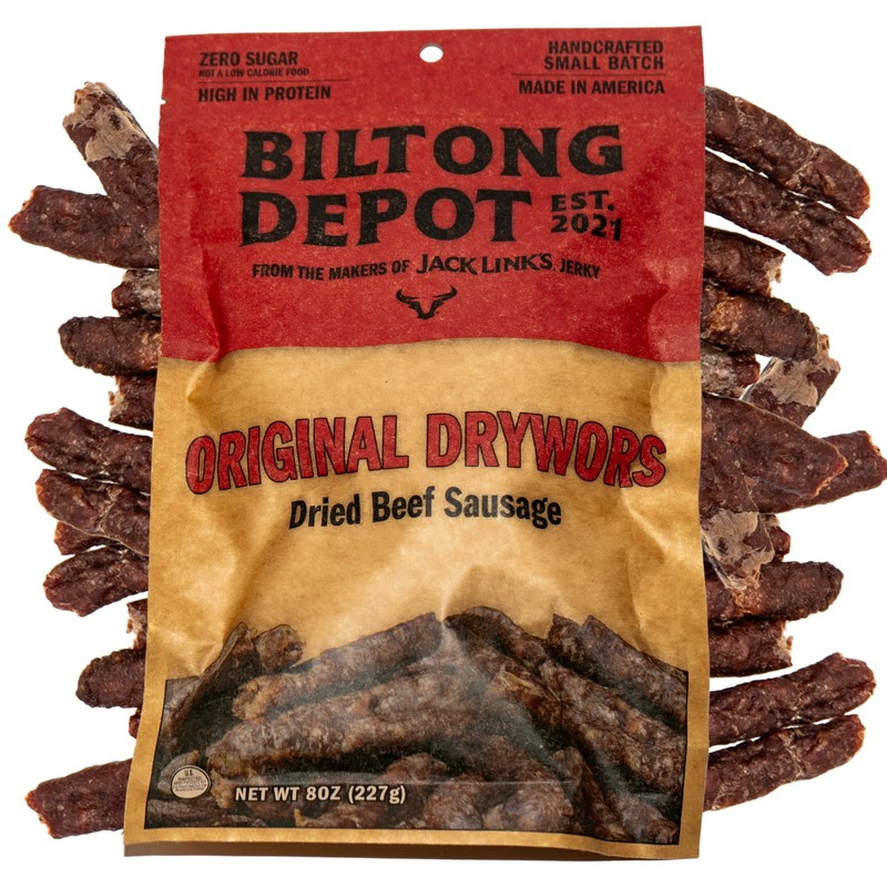 Biltong Depot Original Drywors - 8oz | Air-Dried Beef Snack