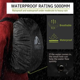 Unigear 10-90L Reflective Rainproof Backpack Cover Waterproof Dustproof Abrasion Resistant Durable for Camping, Hiking, Travel, Cycling