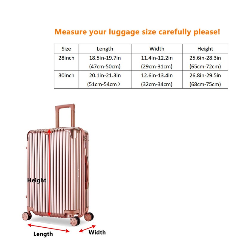 Risbay 1PCS Clear Luggage Cover Protectors for 28 Inch Suitcase