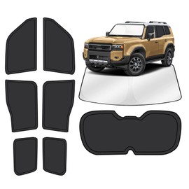 8PCS Car Window Shades Fit for Toyota Land Cruiser250 2024-2025, Full Window Sunshade Covers for Front, Side & Rear Windows, UV-Blocking Privacy Sunshade for Travel, Parking, and Camping
