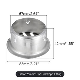 uxcell Floor Drain Cover, Stainless Steel Anti Blocking Drain Cover for Outdoor Bathroom Kitchen, Fit for 75mm/2.95" Aperture
