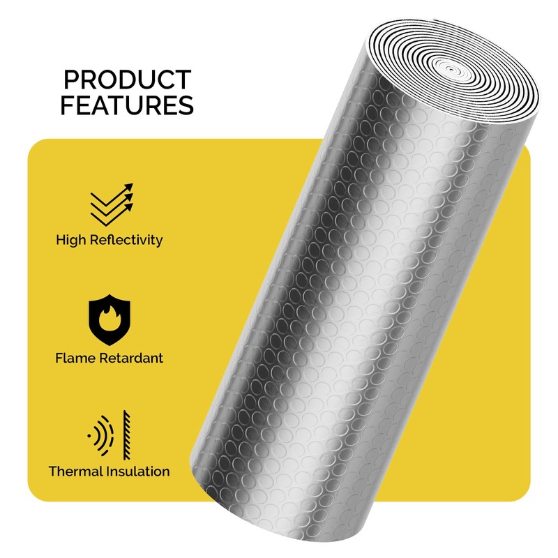 fowong Double Reflective Insulation Roll, Window Insulation for Summer Heat,